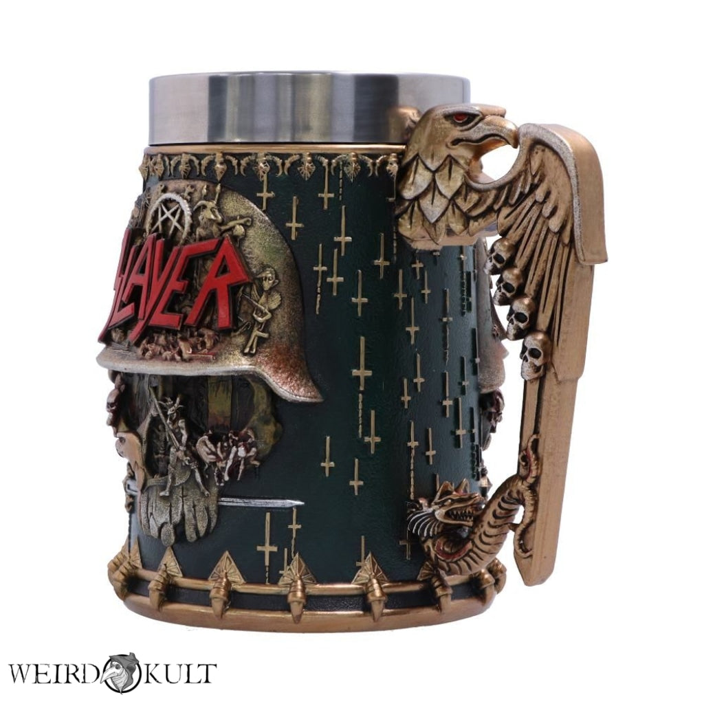 Officially Licensed Slayer Eagle Helmet Skull Logo Tankard - WEIRD KULT