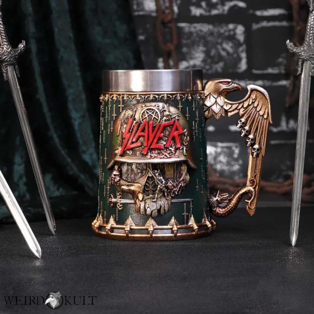 Officially Licensed Slayer Eagle Helmet Skull Logo Tankard Krus