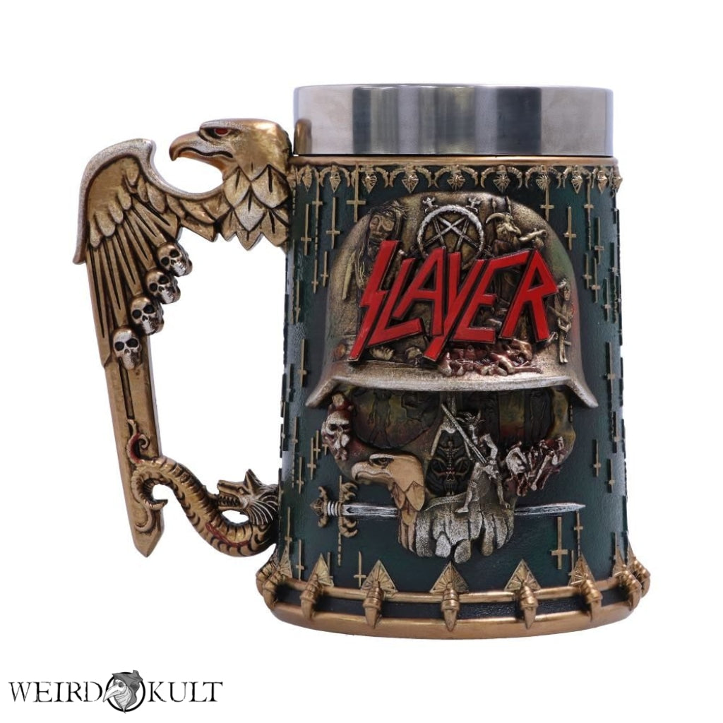 Officially Licensed Slayer Eagle Helmet Skull Logo Tankard Krus