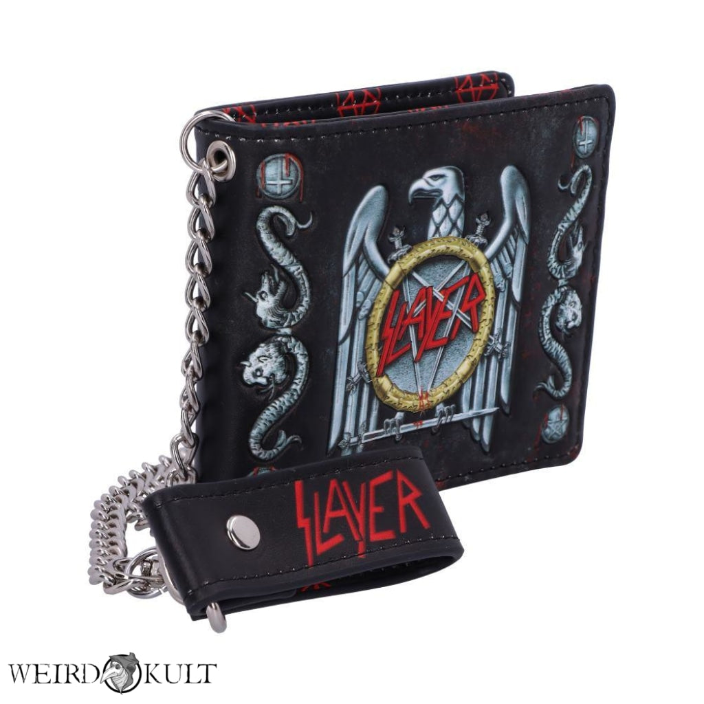 Officially Licensed Slayer Eagle Logo Wallet With Chain Håndtasker Pengepunge Og Holdere