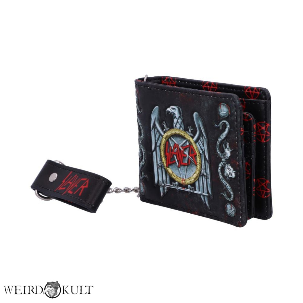 Officially Licensed Slayer Eagle Logo Wallet With Chain Håndtasker Pengepunge Og Holdere