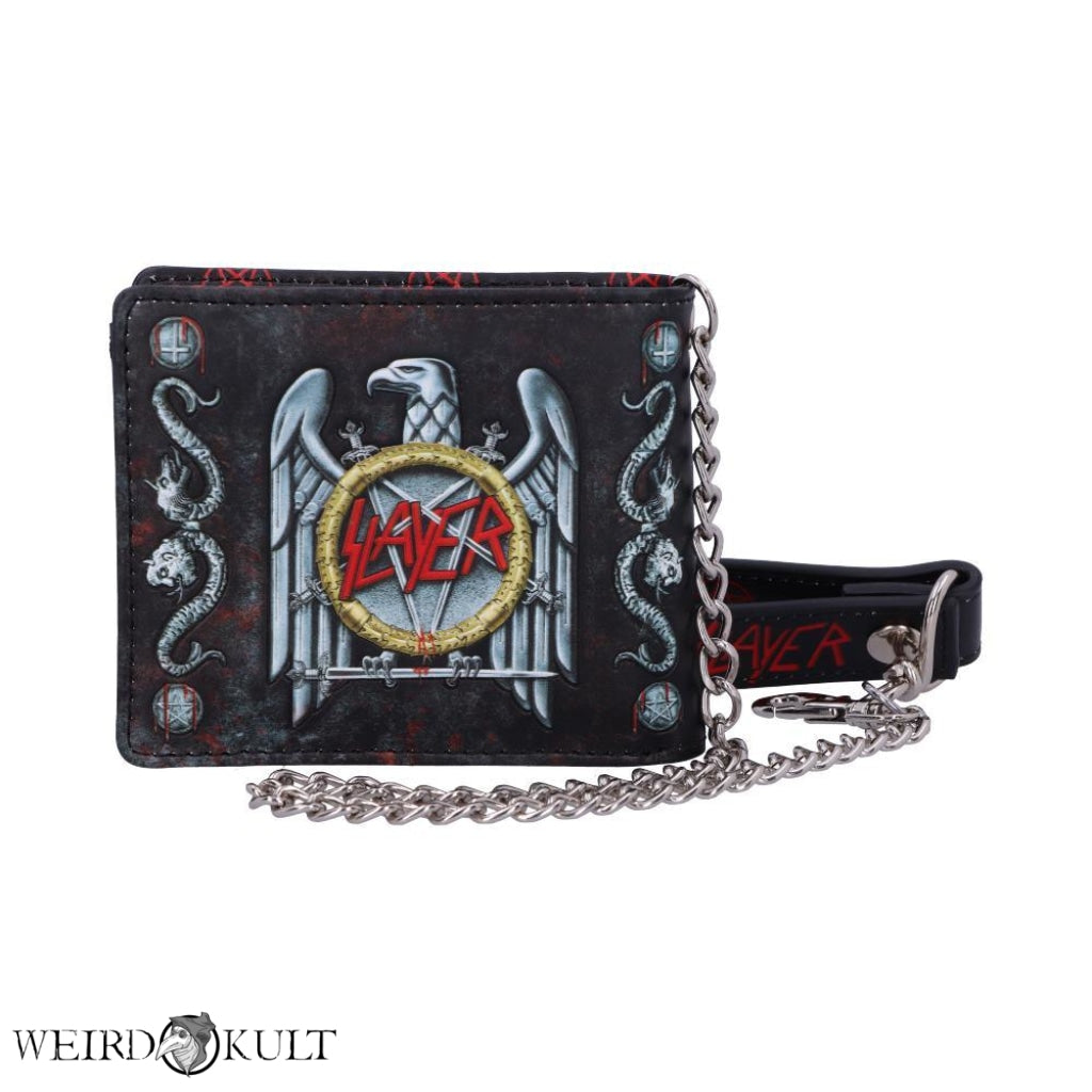 Officially Licensed Slayer Eagle Logo Wallet With Chain Håndtasker Pengepunge Og Holdere