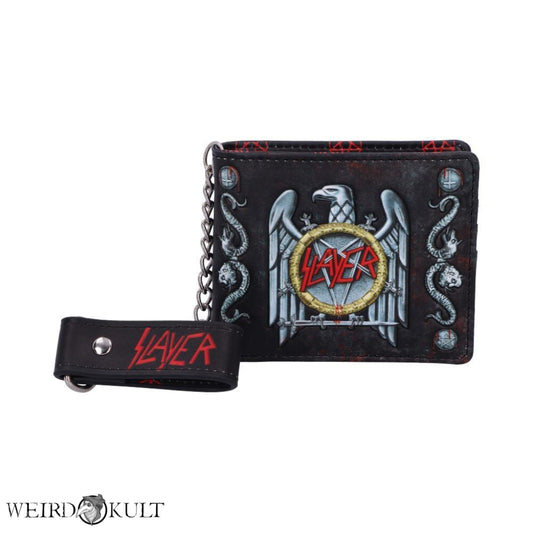 Officially Licensed Slayer Eagle Logo Wallet With Chain Håndtasker Pengepunge Og Holdere