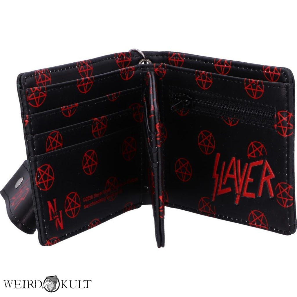 Officially Licensed Slayer Eagle Logo Wallet With Chain Håndtasker Pengepunge Og Holdere