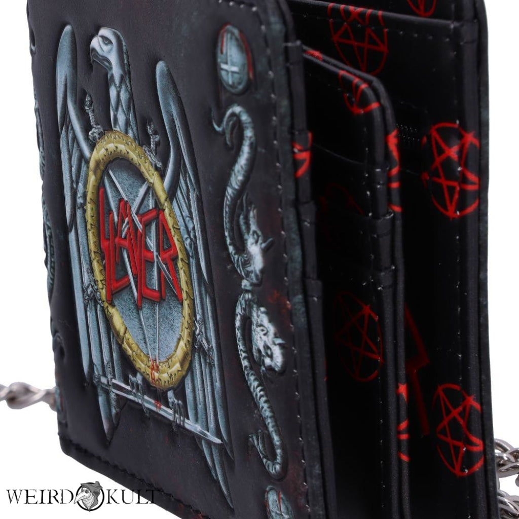 Officially Licensed Slayer Eagle Logo Wallet With Chain Håndtasker Pengepunge Og Holdere