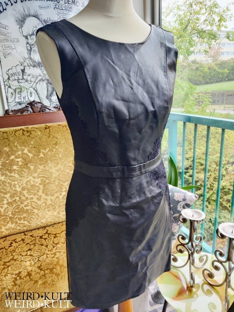 Side Laced Fake Leather Front Dress