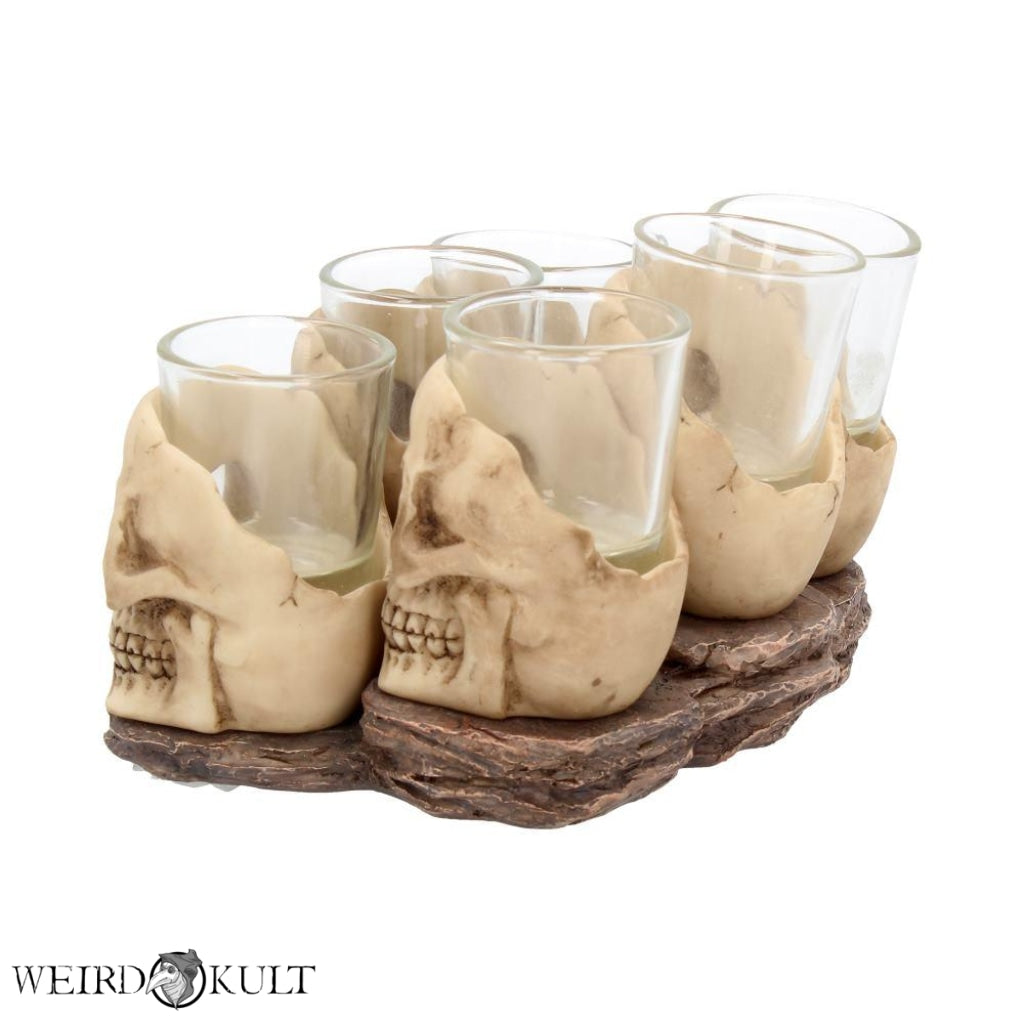 Six Shooter Skulls Shot Glasses (Set Of 6) Shotglas