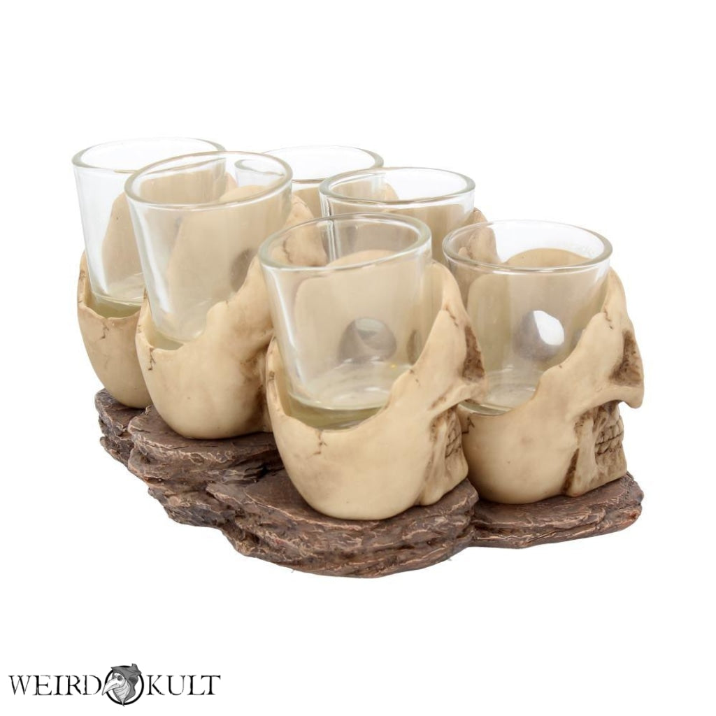 Six Shooter Skulls Shot Glasses (Set Of 6) Shotglas