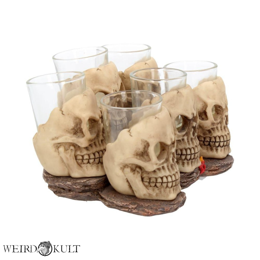 Six Shooter Skulls Shot Glasses (Set Of 6) Shotglas