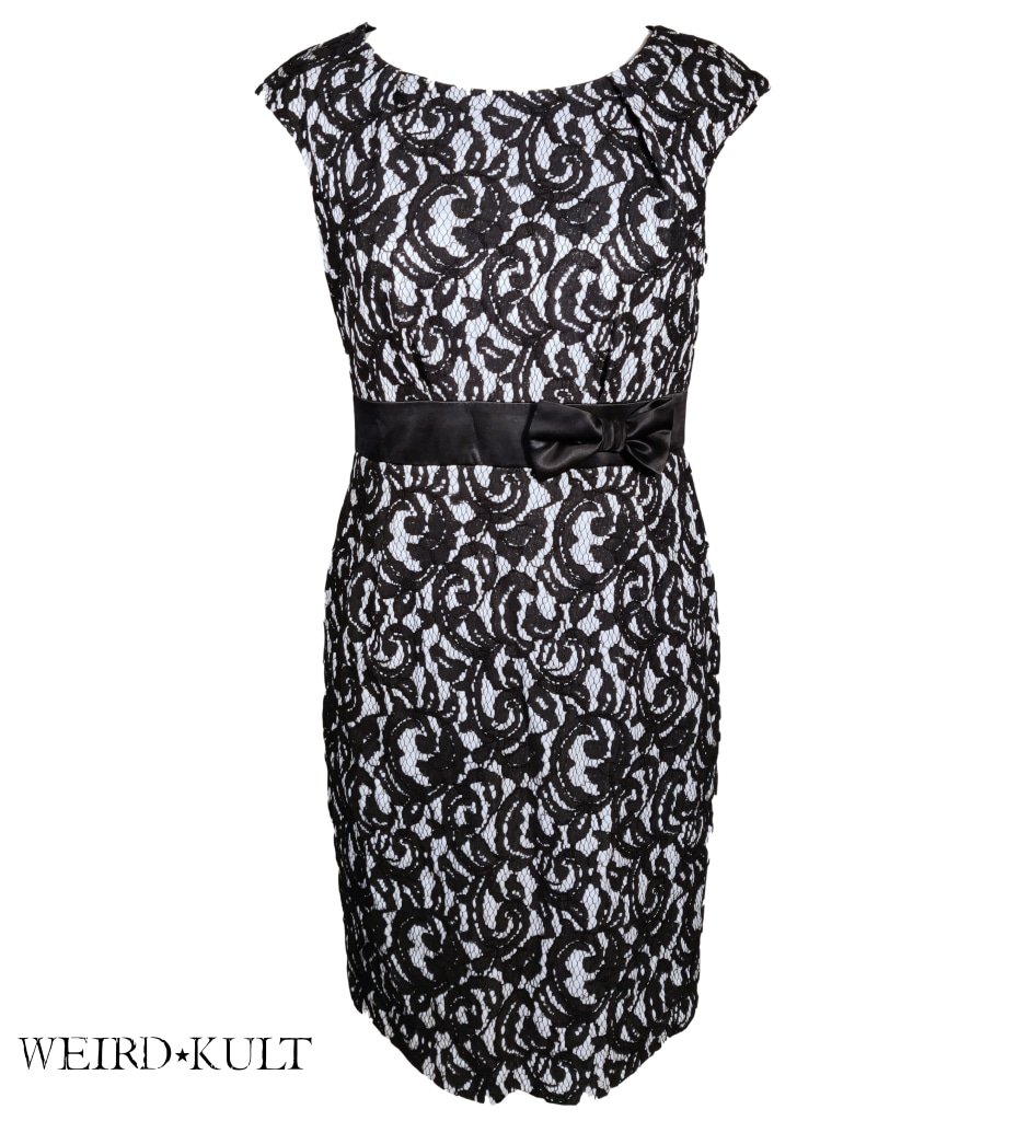 Tia Black And White Ornament Dress