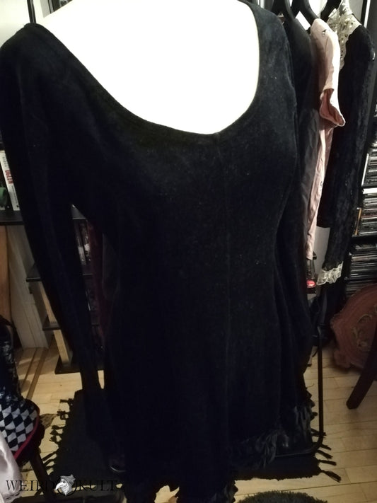 Velour And Ruffle Dress